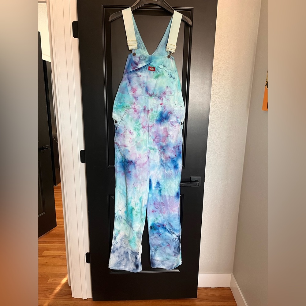 Custom tie dyed Dickies overalls